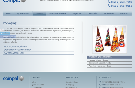 Productos para helados