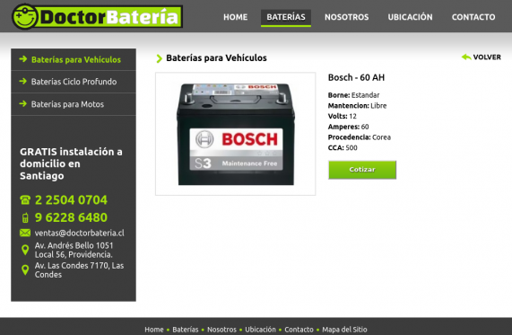 Baterías para vehiculos