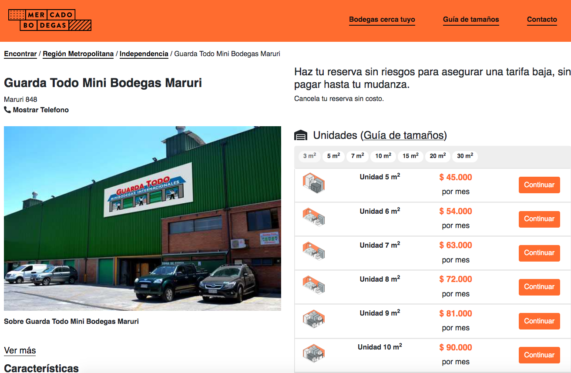 servicio de Minibodegas en chile