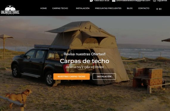 Carpa techo camioneta