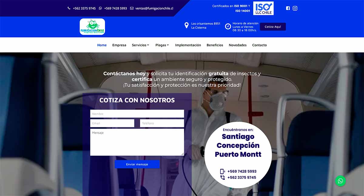 Empresas de control de plagas en Chile